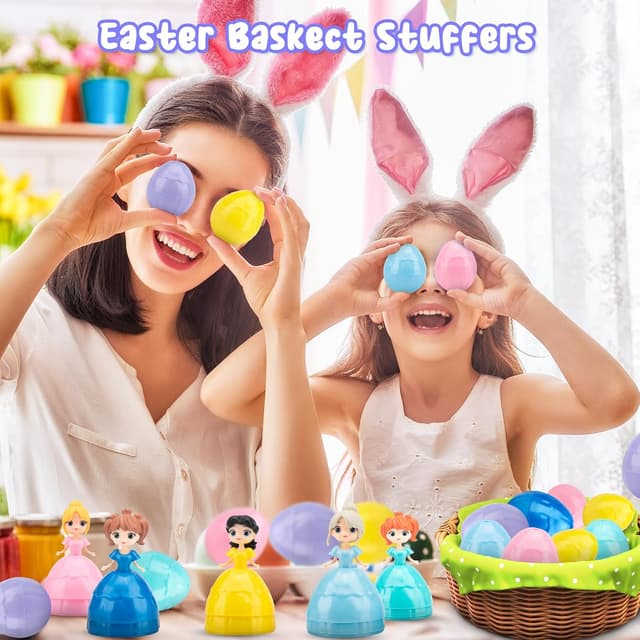 Detalle 2 de Ostergeschenke für Kinder, 12 Ostereier mit Prinzessin-Spielzeug