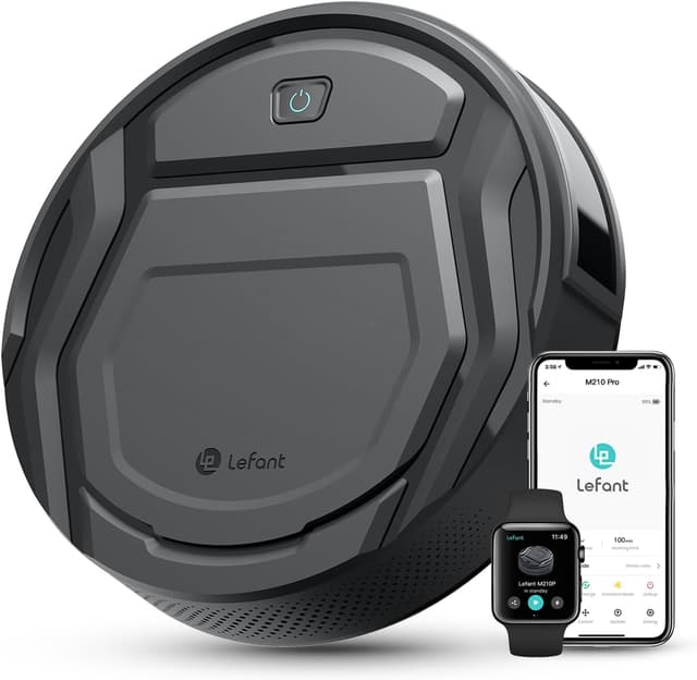 Detalle de Lefant M210P robot aspirapolvere grigio con 2200Pa e potenziamento automatico sui tappeti