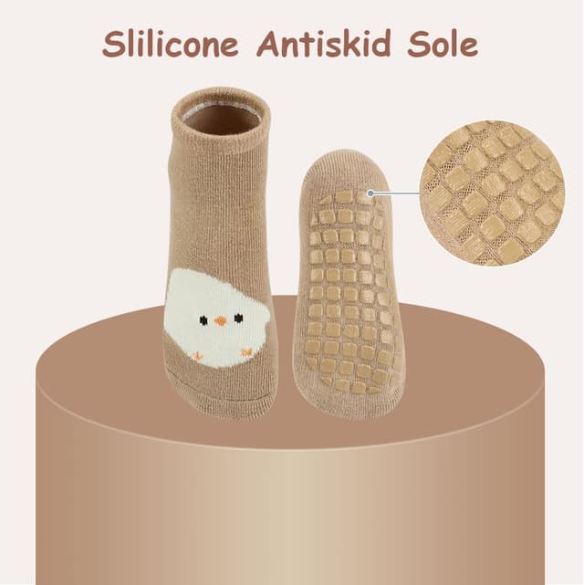 Detalle 2 de Vicloon baby socks with grips, 5 pairs