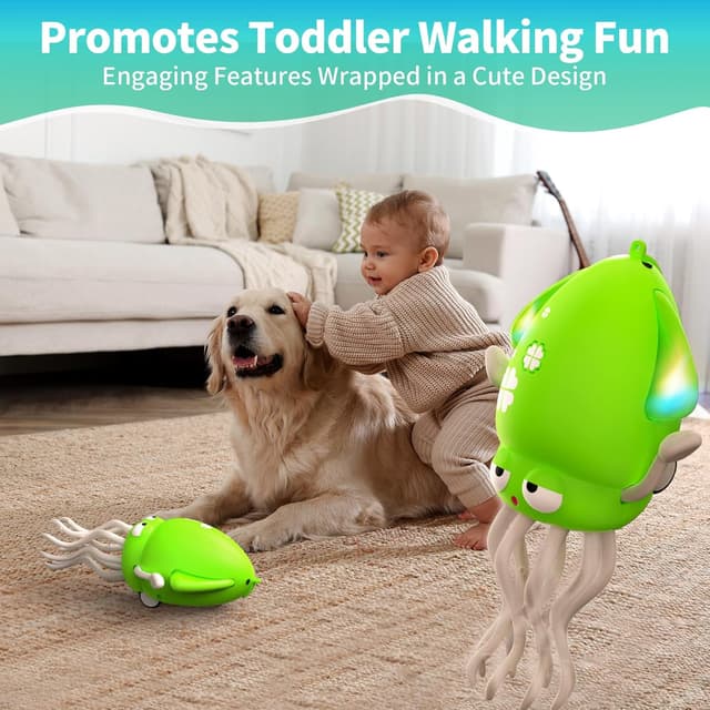 Thumbnail 6 de Giocattolo interattivo polpo danzante con LED, musica e sensori a infrarossi