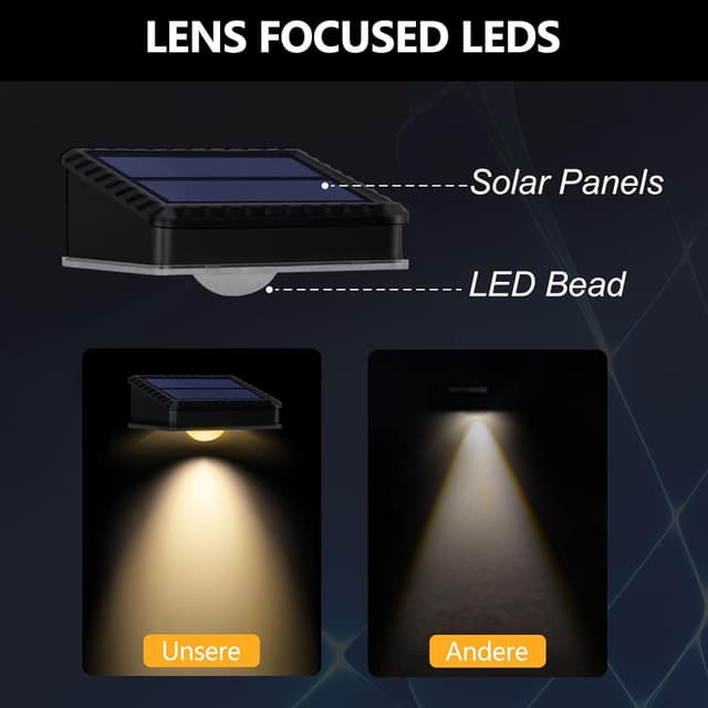 Detalle 2 de Echosari solar fence lights RGB, 8 pack