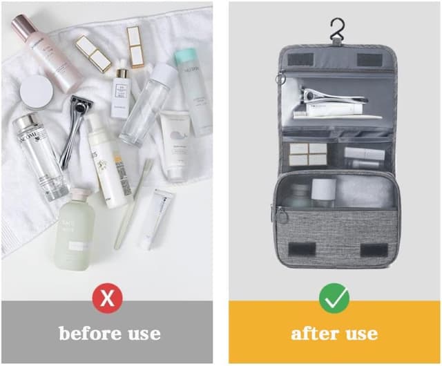 Thumbnail 3 de Burmirox Reise-Kulturbeutel in Seeblau – hängende Waschtasche mit Mehrkammern