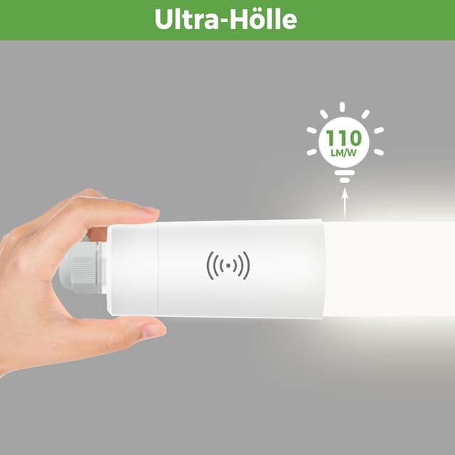 Thumbnail 6 de zemty Feuchtraumleuchte LED 60 cm mit Bewegungsmelder, 4000K, IP65