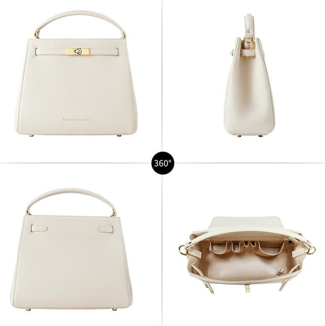 Detalle de VICTORIA HYDE Borsa a mano e tracolla da donna in PU con scomparti multipli, 28 x 23 x 11 cm