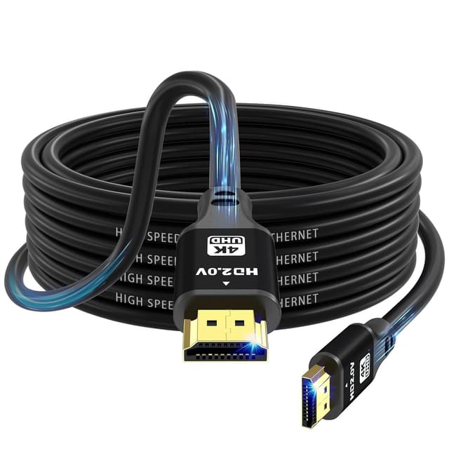 Detalle de charlore HDMI-Kabel 10 m (HDMI 2.0, 18 Gbit/s) für 4K@60 Hz – Ultra High Speed