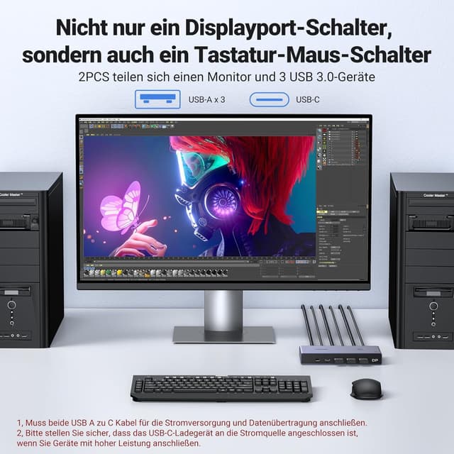 Thumbnail 2 de UGREEN Displayport KVM Switch 8K@60Hz