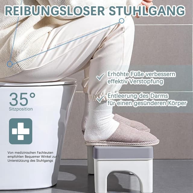 Detalle 2 de Tabouret de toilette pour adulte (lutte contre hémorroïdes, constipation) – position à 35°