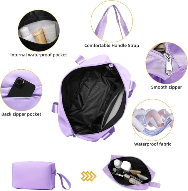 Detalle de LARVENDER Luggage Sets 20 inch carry-on lavender