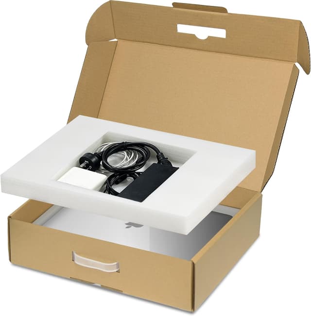 Detalle de ALASHI laptop shipping box with protection foam (up to 17.3-inch), cardboard secure mailer in brown