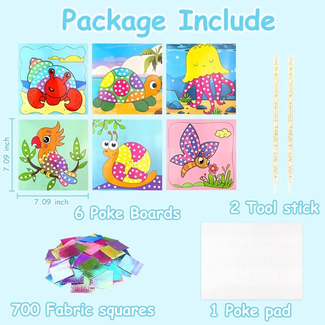 Thumbnail 1 de Kids Poke-in craft kit 700 fabric squares