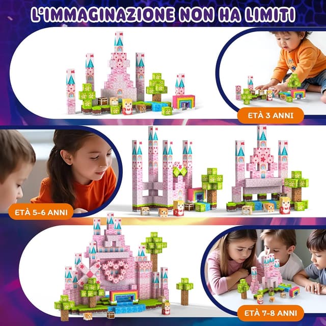Detalle 2 de Crifeton Costruzioni Magnetiche per Bambini 3+ — Castello 🧩