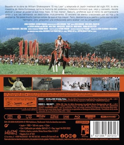 Detalle 2 de Ran (Akira Kurosawa) 4K UHD + Blu-ray 📀
