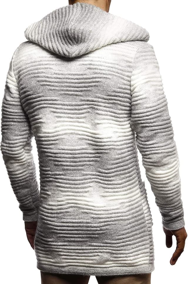 Detalle 2 de Leif Nelson Veste en tricot à capuche pour homme LN5715