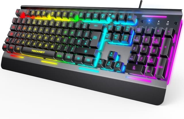 Detalle de TECKNET RGB Gaming Tastatur 105 Tasten
