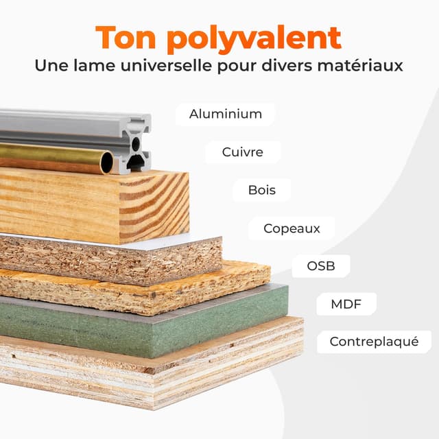 Detalle 2 de Lame de scie circulaire BAUBECK Pro 254 mm x 30 mm (adaptateur 25,4 mm) – multi-matériaux