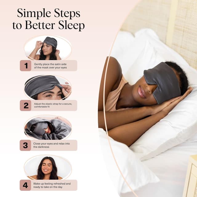 Thumbnail 6 de Kitsch Satin Sleep Mask silk-feel eye mask ðŸŽ