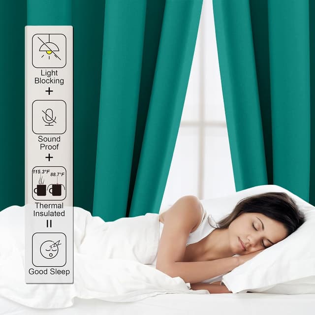 Detalle 2 de CUCRAF Verdunklungsvorhänge 200×140 cm 🪟