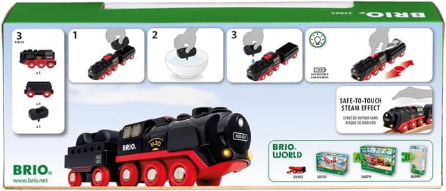 Detalle 1 de BRIO World Battery-Operated Steaming Train