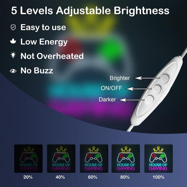 Thumbnail 6 de NYXEN Neon Gaming Pad LED Schild Krone