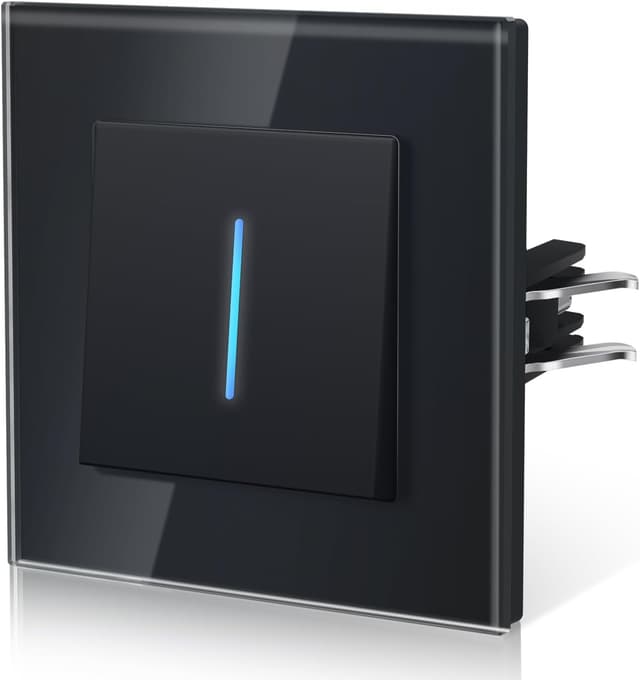 Detalle de BSEED Glas-Lichtschalter 1-fach E-Serie 86 mm