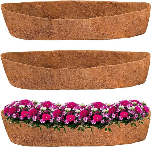 Thumbnail 1 de 2PCS Trough Coco Replacement Liners for 24 Inch Round Window Box