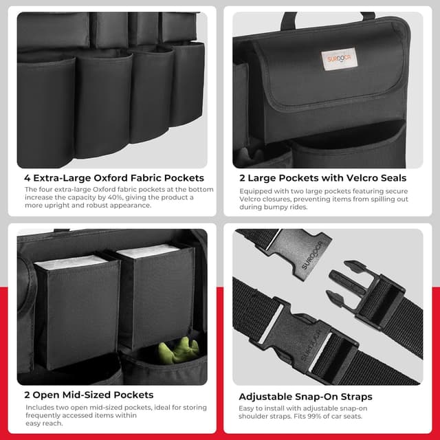 Thumbnail 4 de SURDOCA Kofferraum Organizer 8 Taschen