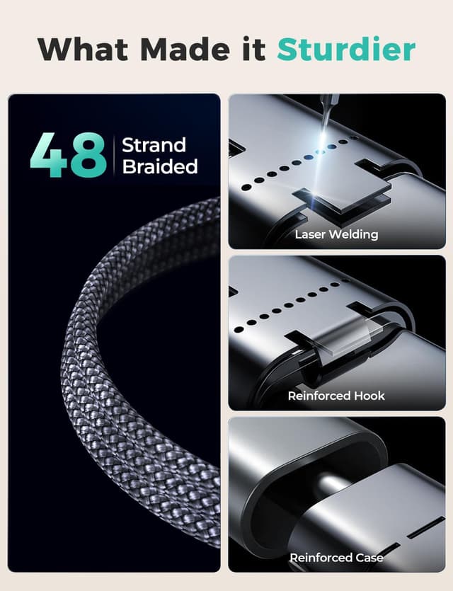 Thumbnail 6 de 3 in 2 Ladekabel USB C Multi Charger 1,25 m