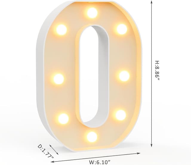 Detalle 2 de Ledido LED Light Up Marquee Number Sign 50 with cool and warm lighting modes