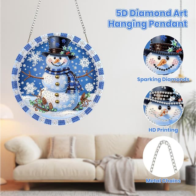 Thumbnail 1 de MOGTAA Christmas Snowman diamond art kit