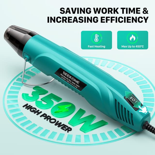 Detalle 1 de SEEKONE 350W Mini Heat Gun 260°C/450°C