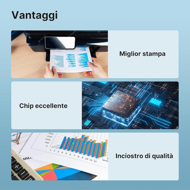 Thumbnail 4 de Tiorumcs 305XL cartucce nero e colore 750 pagine