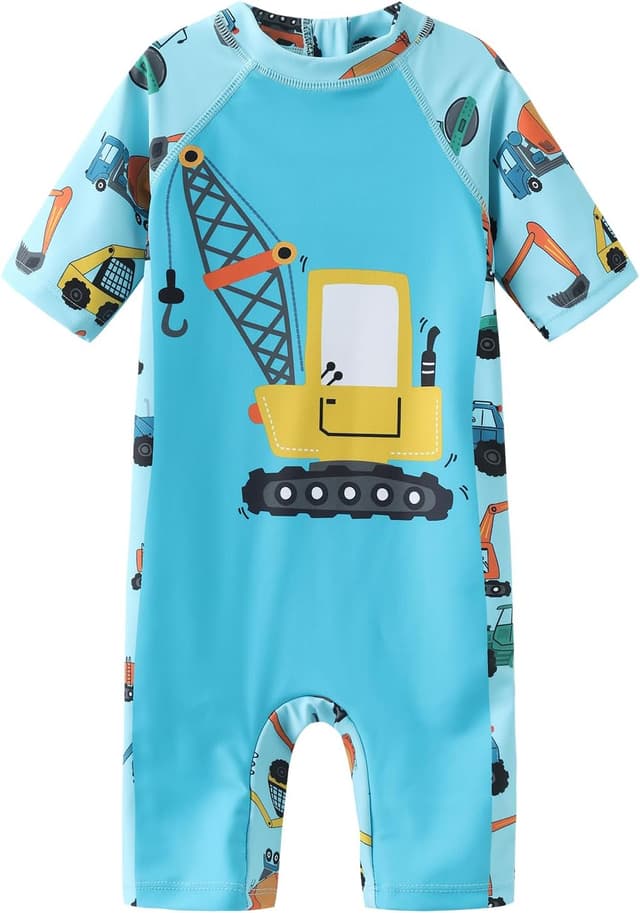 Thumbnail 6 de Aisyee UV Kleidung Baby Badeanzug Kurzarm – einteiliger Schwimmanzug mit Rashguard-Charakter für 6 Monate bis 5 Jahre