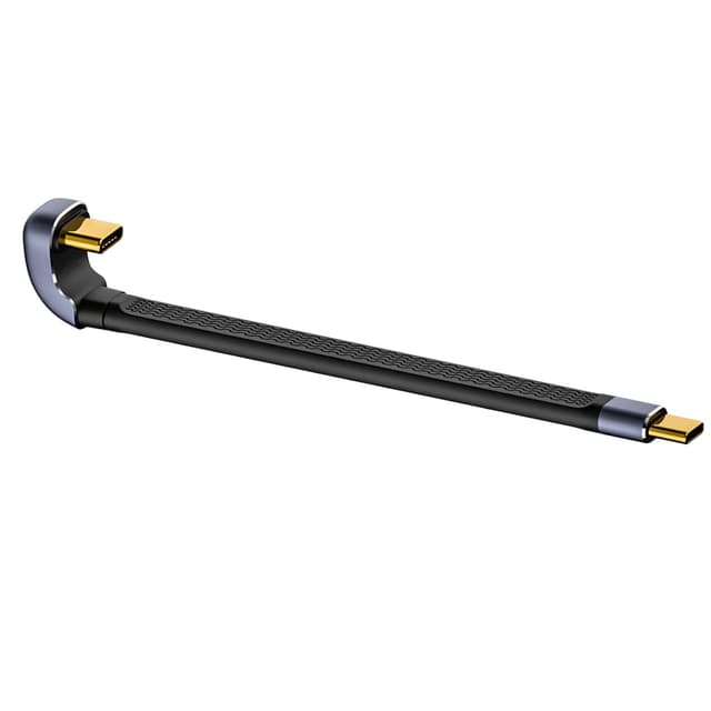 Detalle de Hsupez USB4 USB‑C Verlängerungskabel (40 Gbit/s, 240 W, 8K@60 Hz, 13 cm) mit U‑förmlichem flachen Design