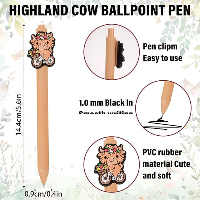 Detalle de Highland cow stationery set, 4 pieces