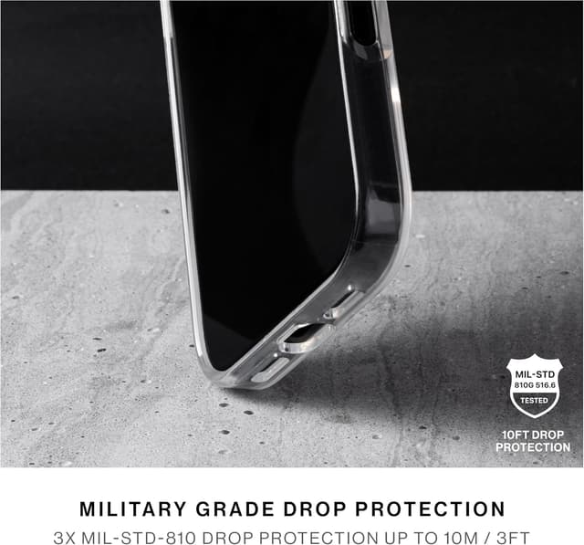 Detalle de Native Union (Re)Clear Case for iPhone 17 Pro Max – Transparent anti-yellowing, MagSafe compatible drop case with recycled materials