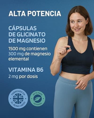 Detalle de PharmaZen Bisglicinato de Magnesio 1500 mg con vitamina B6 (120 cápsulas veganas)