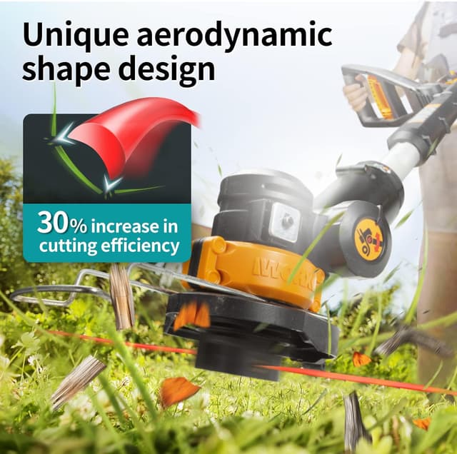 Detalle de YWTESCH 10 Päckchen Ersatz-Rasentrimmer-Spule (für WORX 20V, 1,65 mm / 3 m) inkl. 2 Kappendeckeln