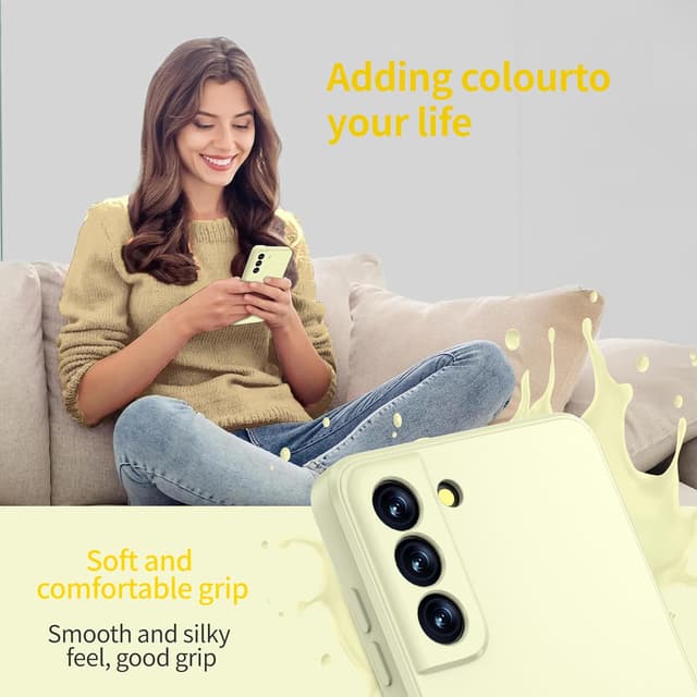 Thumbnail 6 de Watana Hülle für Samsung Galaxy S21 FE 5G – Soft-Touch Silikon mit Mikrofaserfutter, weiß