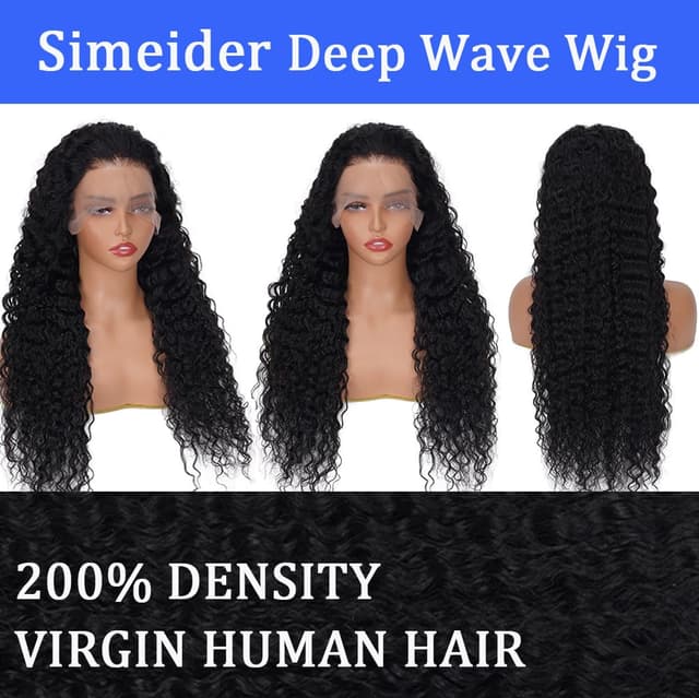 Thumbnail 3 de Simeider 30 Inch Deep Wave Wig 200 Density