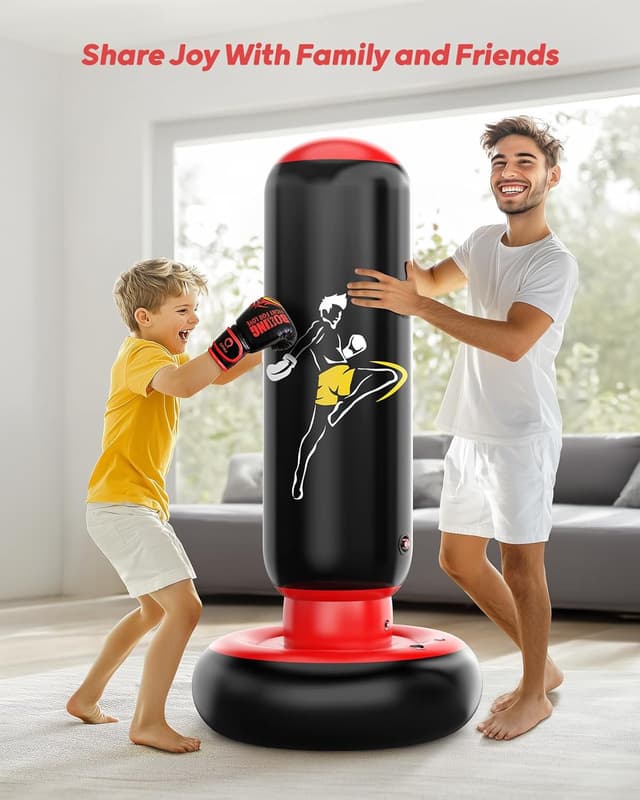 Thumbnail 5 de QPAU Kids 66-inch Inflatable Punch Bag for Training 🥊