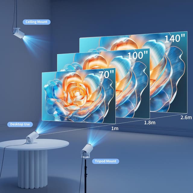 Thumbnail 4 de Yoton Y4 Mini Projector 200 ANSI Lumens 📽