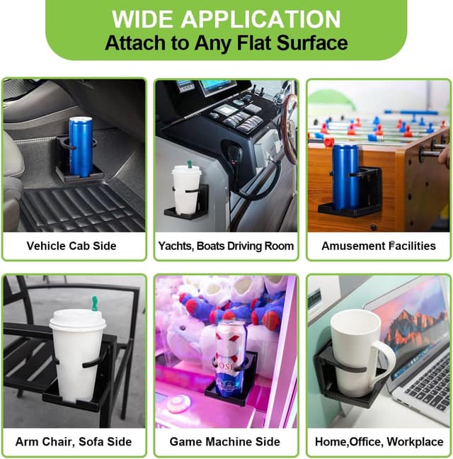 Detalle 2 de Spurtar 2er Set klappbare Getränkehalter für Auto, Wohnmobil & Yacht (für Becher/Dosen/Flaschen bis 100 mm) – schwarz