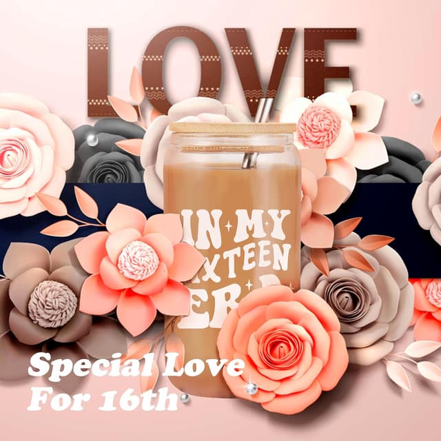 Detalle 2 de VivaJoy 16th Birthday Girls Travel Mug – Personalised Coke Cup Gift for Daughter, Niece, Best Friend, Sister or Girlfriend