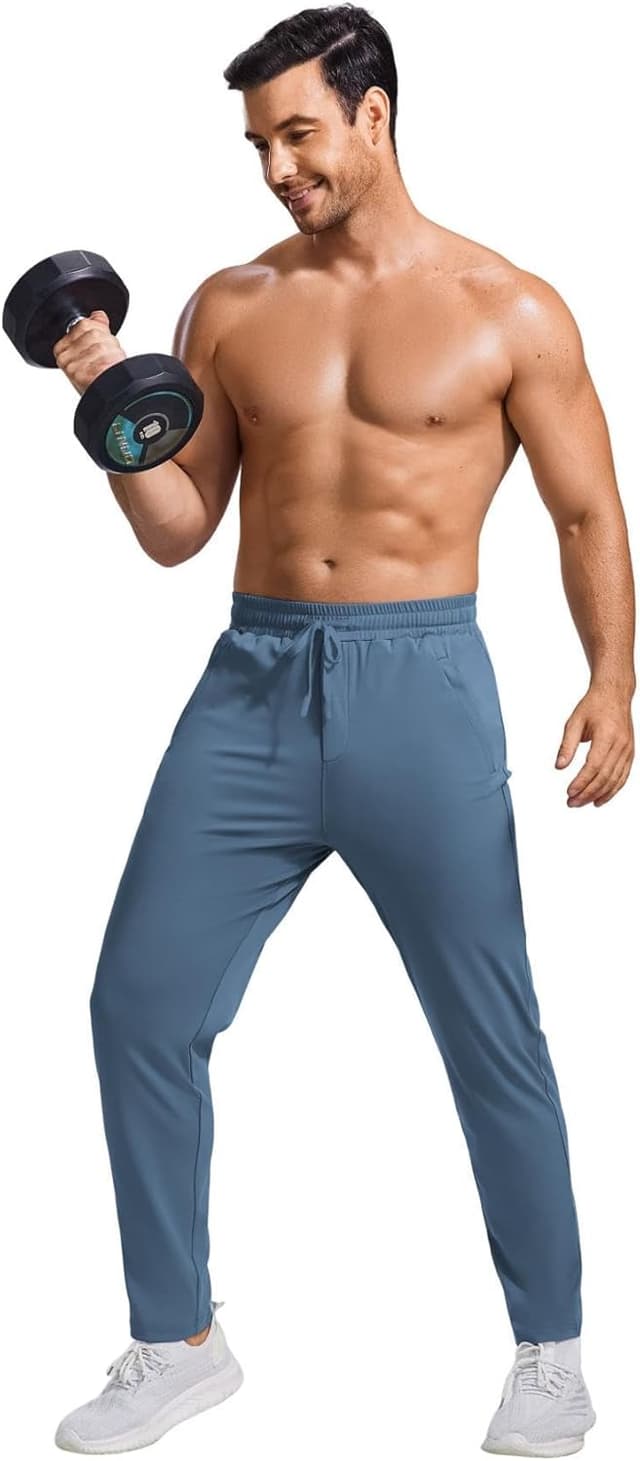 Detalle de PINSPARK pantaloni da jogging da uomo traspiranti ad asciugatura rapida con tasche con cerniera