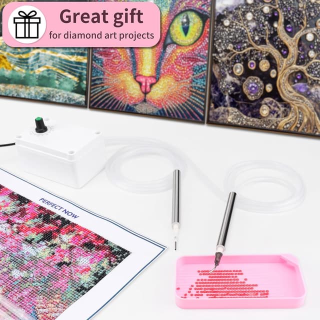 Thumbnail 6 de JelyArt Vacuum Diamond Painting Pen (Electric, dual-user) with 0–100 suction and wax-free accessories