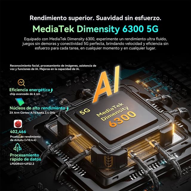 Thumbnail 2 de Blackview 24GB RAM smartphone 256GB 6,78" 120Hz 🟠