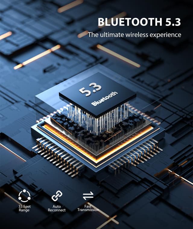 Detalle de COMSOON AUX Bluetooth Adapter for Car with LED Screen (Bluetooth 5.3, 3.5mm) for Music & Hands-Free Calls