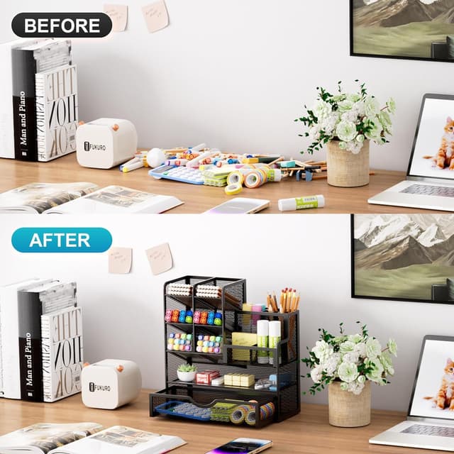 Thumbnail 2 de Marbrasse Netz Schreibtisch-Organizer 🗂