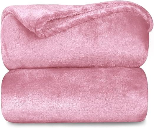 Detalle de MERCURY TEXTIL - Manta Terciopelo Suave Multiusos Rosa