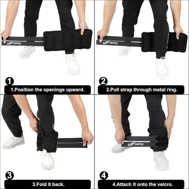 Detalle de Adjustable Ankle Weights (1–20 lbs) Pair for Women & Men with Removable Inserts